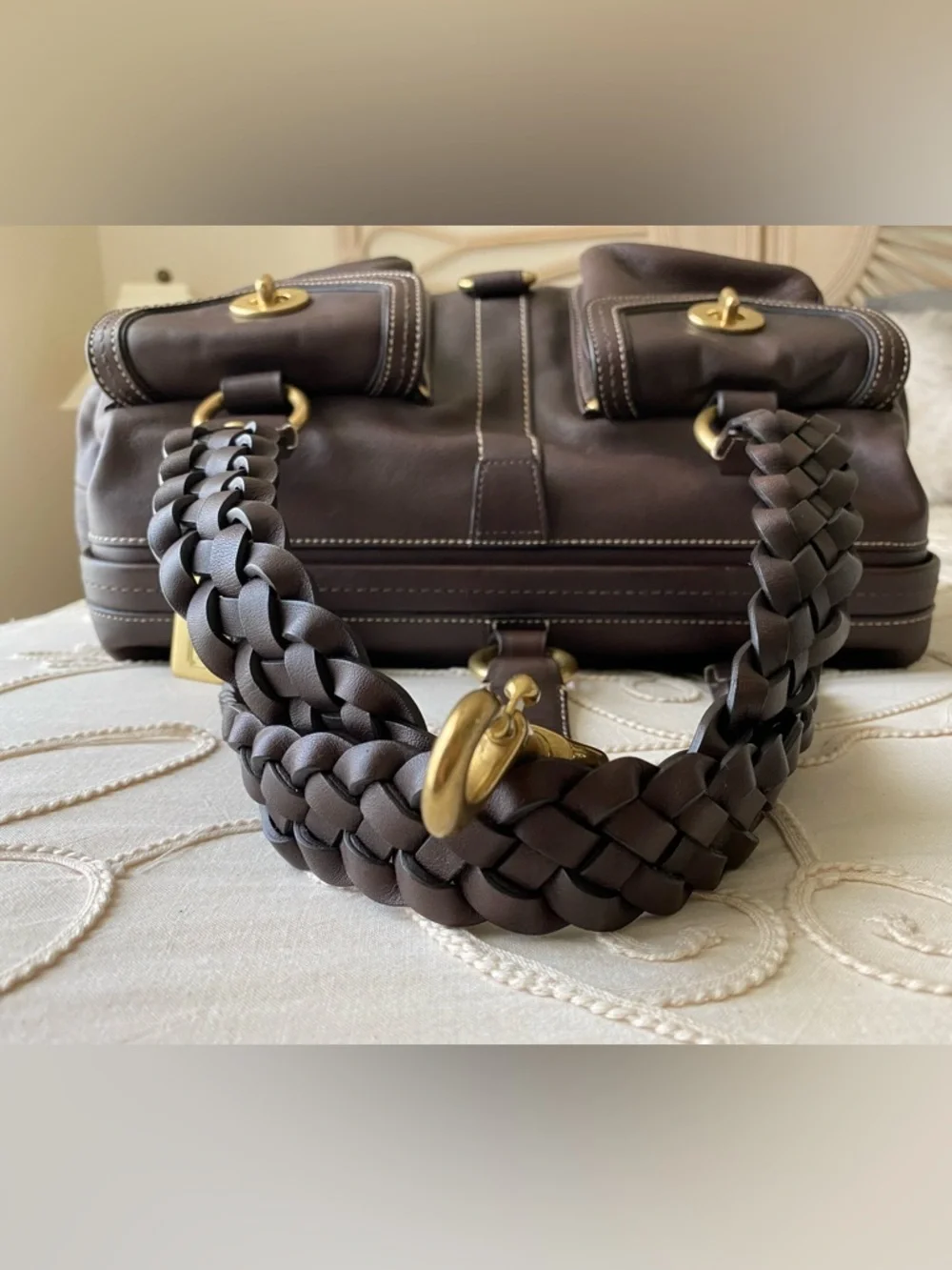 Coach structured satchel